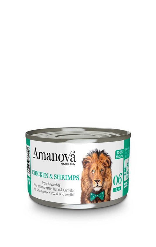06 In gelatina - Pollo & gamberetti - 4 x 70g