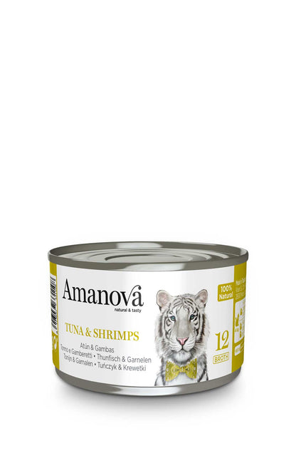12 In brodo - Tonno & gamberetti - 4 x 70g